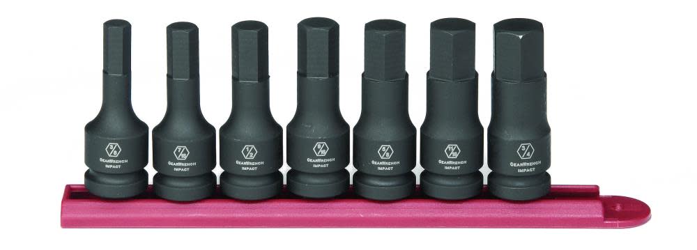 GEARWRENCH Hex Bit Impact Socket Set 7 pc. 1/2 In. Drive SAE - Flockneti