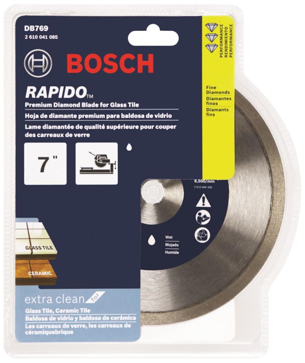 Bosch 7 In. Rapido Premium Continuous Rim Diamond Blade for Glass Tile - Flockneti
