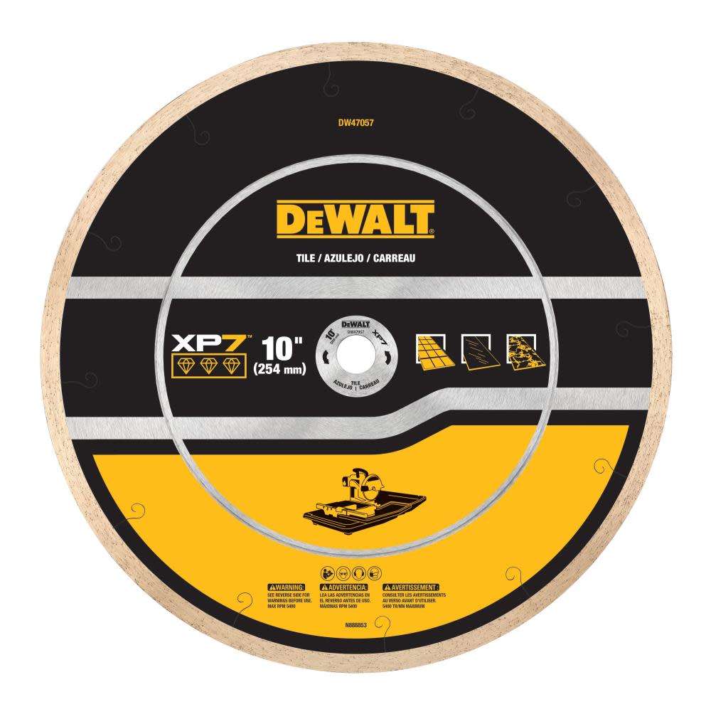 DEWALT Diamond Blade 10″ CONTINUOUS XP7 TILE - Flockneti