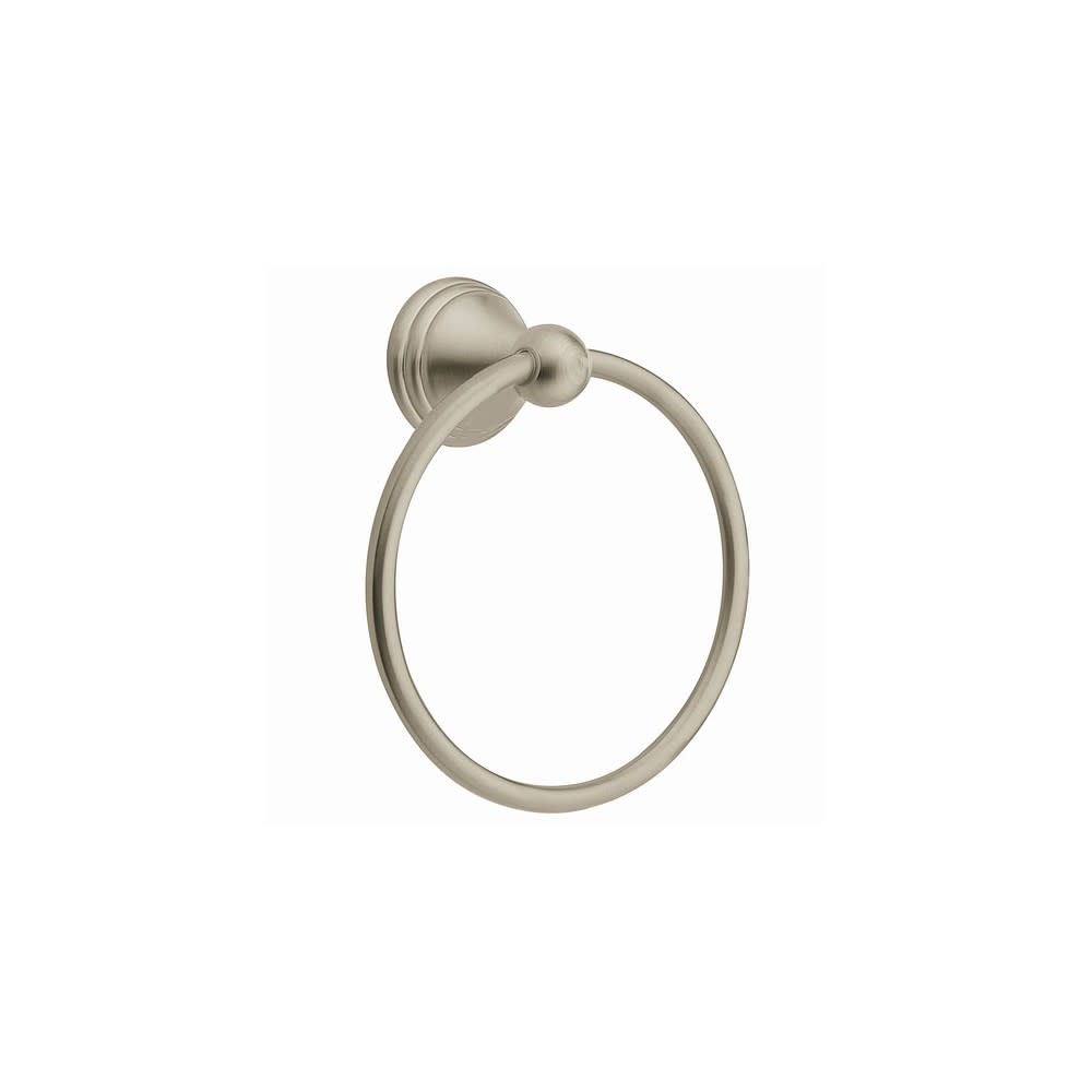 Moen Preston Towel Ring Brushed Nickel Die Cast Zinc - Flockneti