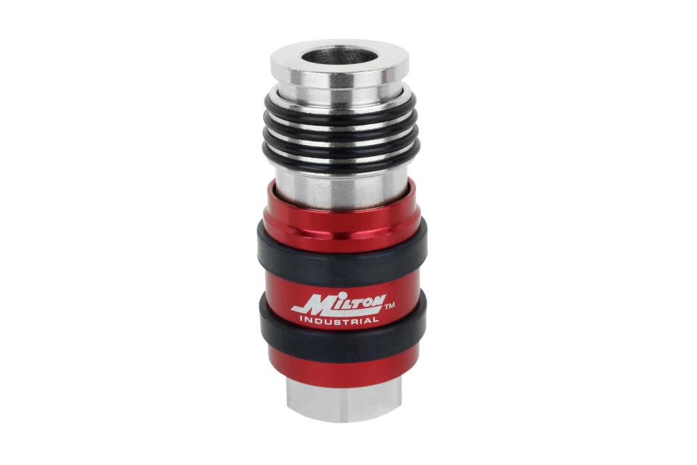 Milton 2 In ONE Universal Safety Exhaust Coupler  1/4″ FNPT x 3/8″ Body Flow - Flockneti