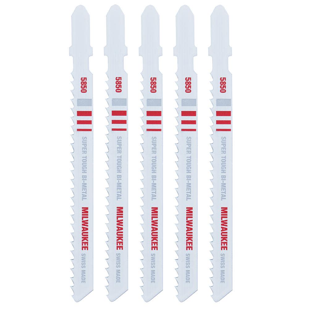 Milwaukee 4 in. 8 TPI Bi-Metal Jig Saw Blades 5PK - Flockneti