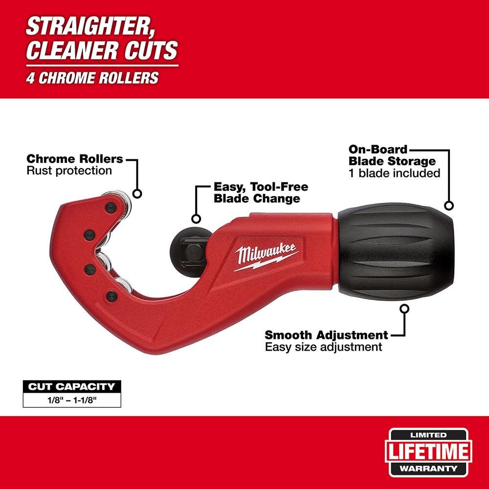 Milwaukee 1 in. Constant Swing Copper Tubing Cutter - Flockneti