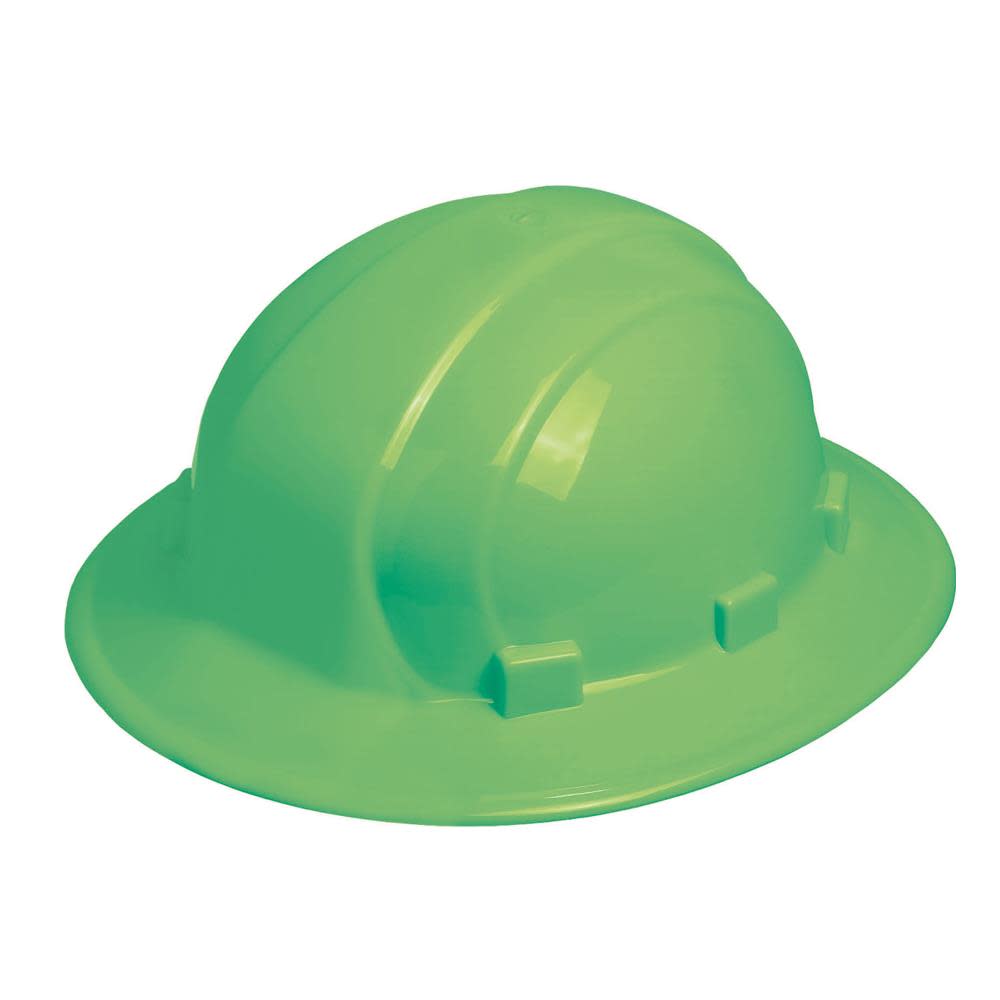 ERB Omega II Full Brim Ratchet Suspension Hard Hat – Glow-in-the-dark - Flockneti