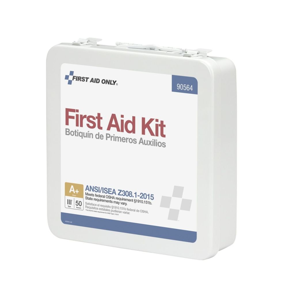 First Aid Only First Aid Kit 50 Person Bulk Metal Case - Flockneti