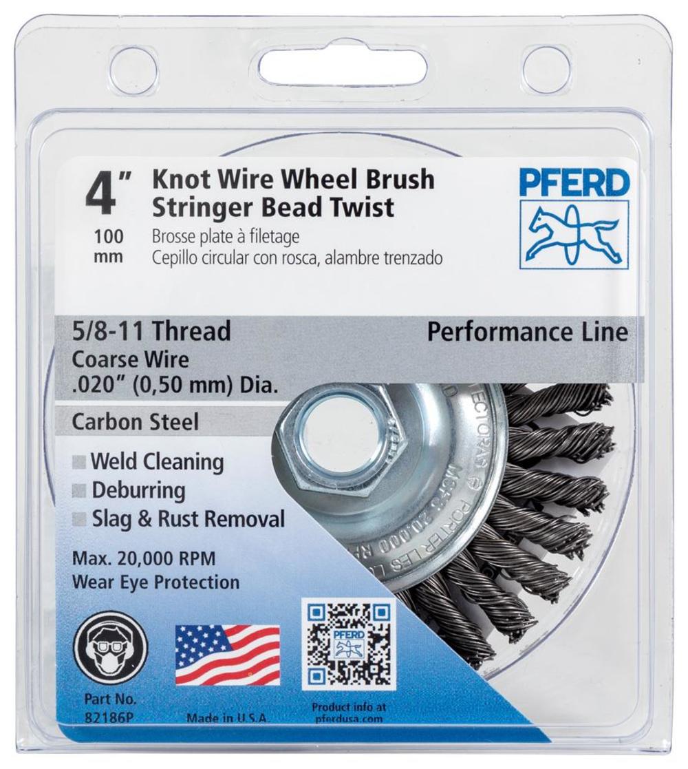Pferd P.O.P. 4″ Stringer Bead Wheel – .020 CS Wire 5/8-11 Thread - Flockneti