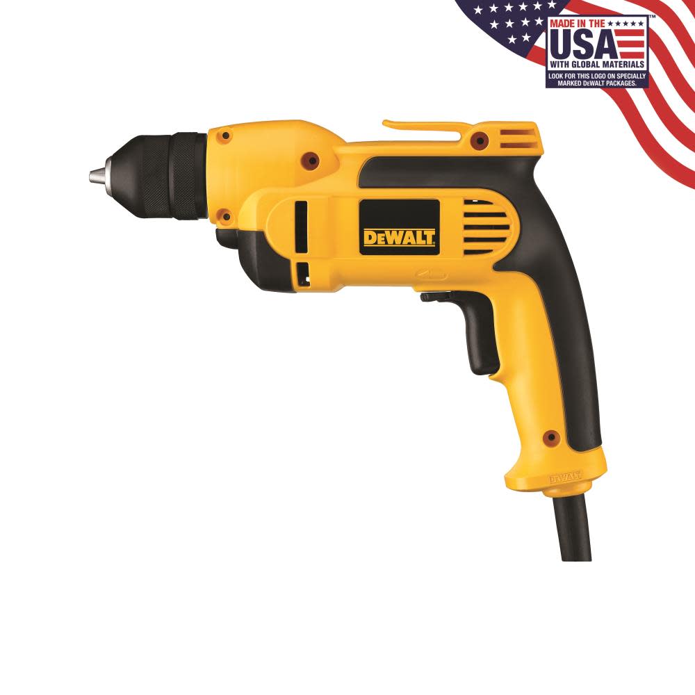 DEWALT 3/8 In. (10mm) VSR Pistol Grip Drill with Keyless Chuck - Flockneti