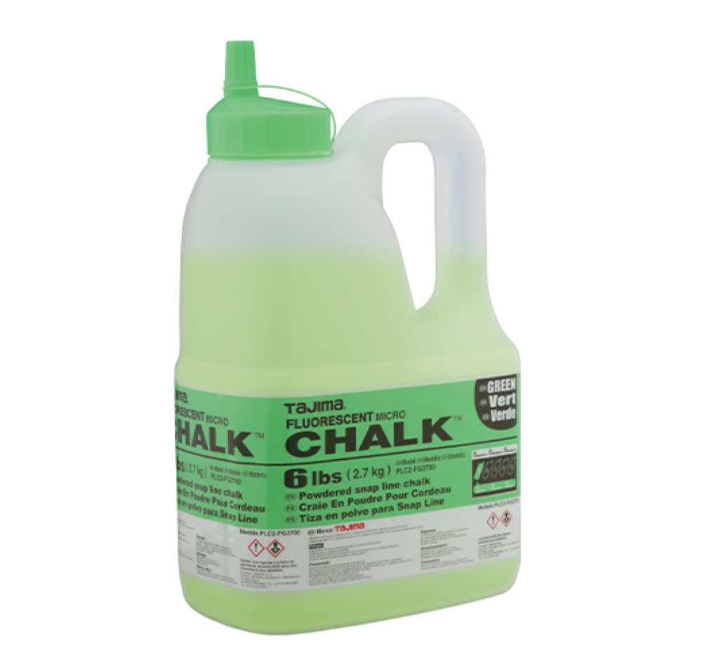 Tajima Micro Chalk Powdered Snap Line Chalk Fluorescent Green 6 lbs - Flockneti
