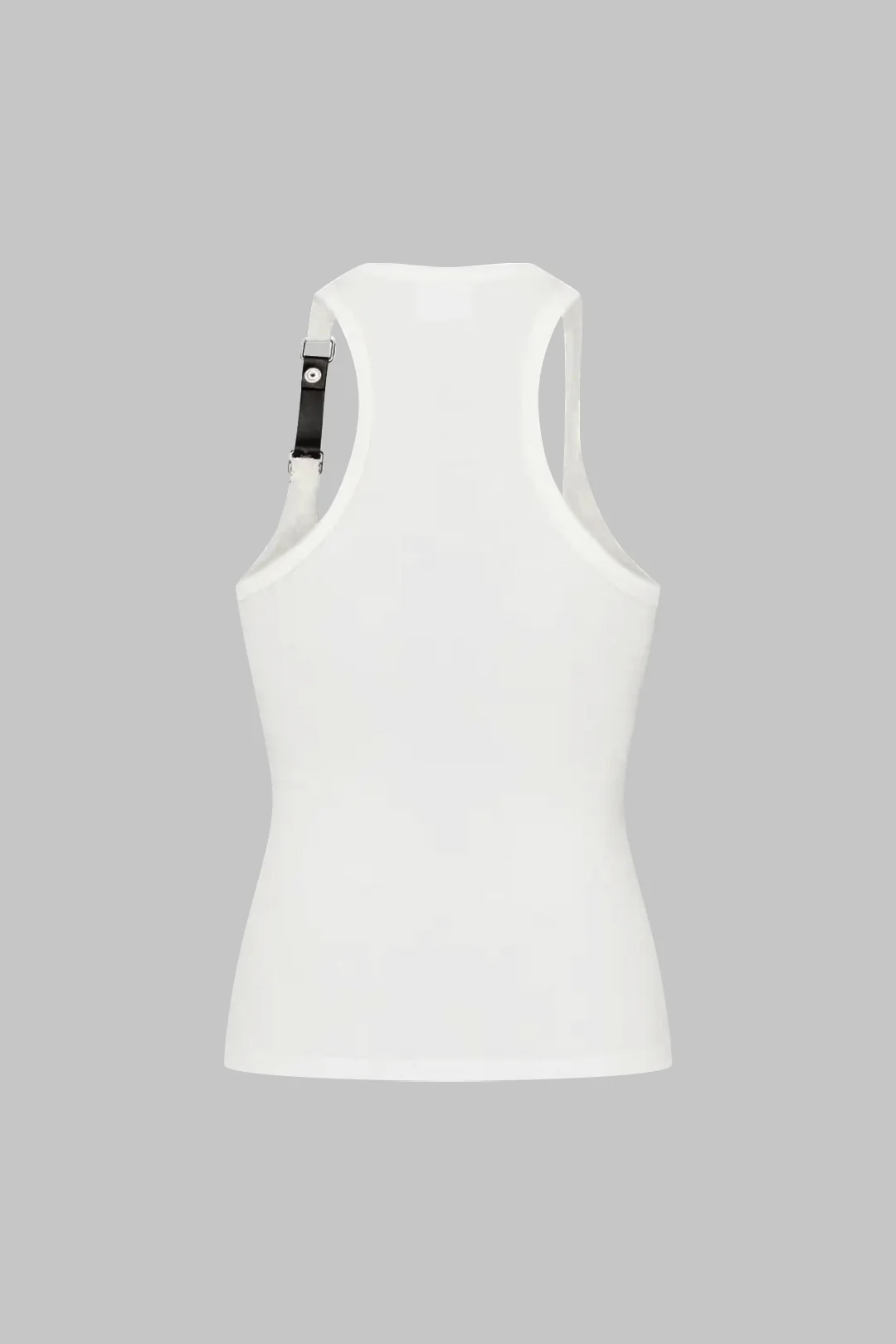Metallic Decor Ribbed Tank Top - Flockneti