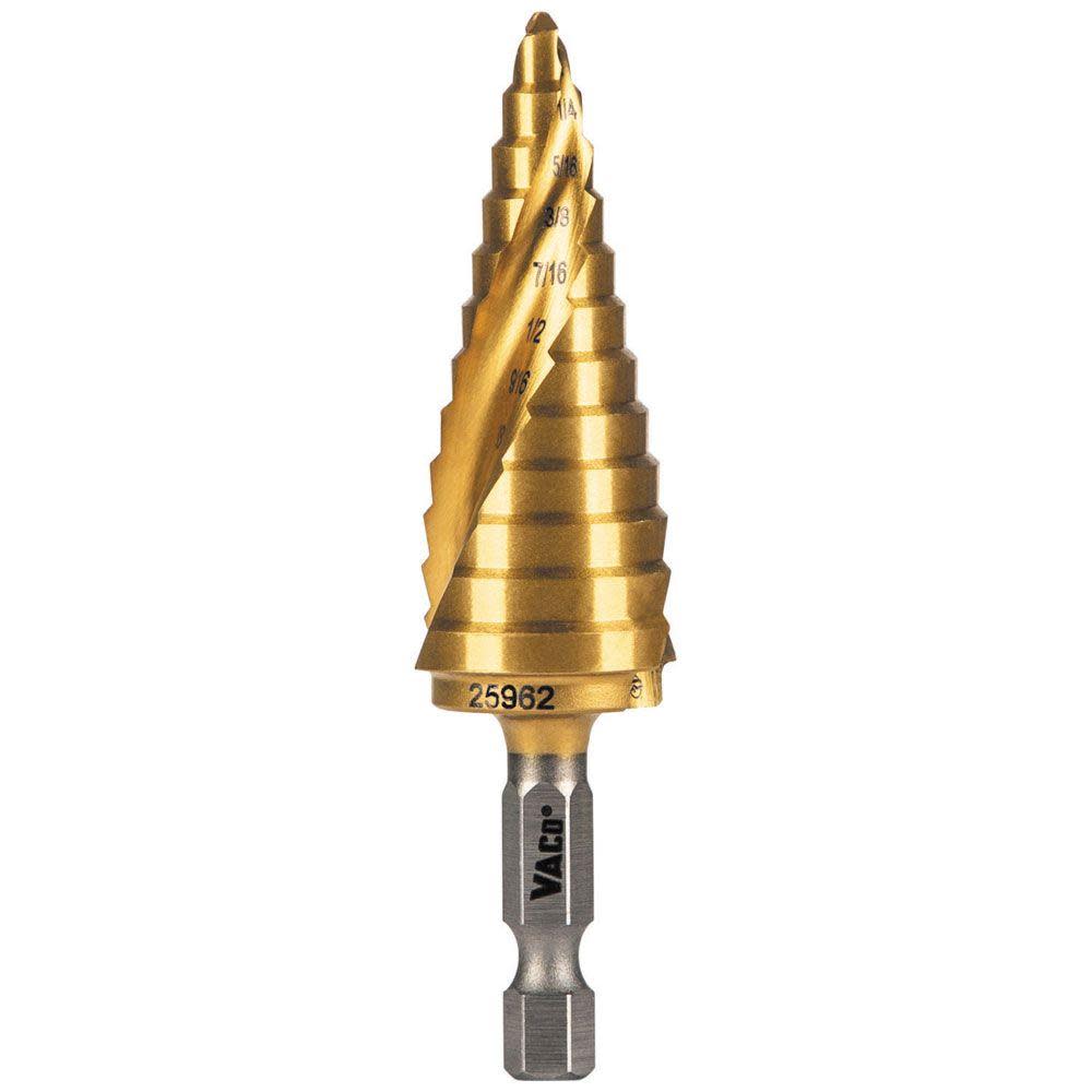 Klein Tools 3/16″ to 7/8″ Step Drill Bit VACO - Flockneti