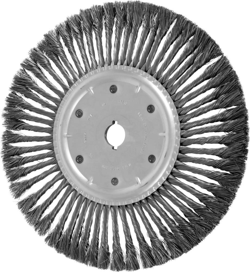 Pferd 15″ Standard Twist Knot Wheel .016 CS Wire 1 1/4″ AH - Flockneti