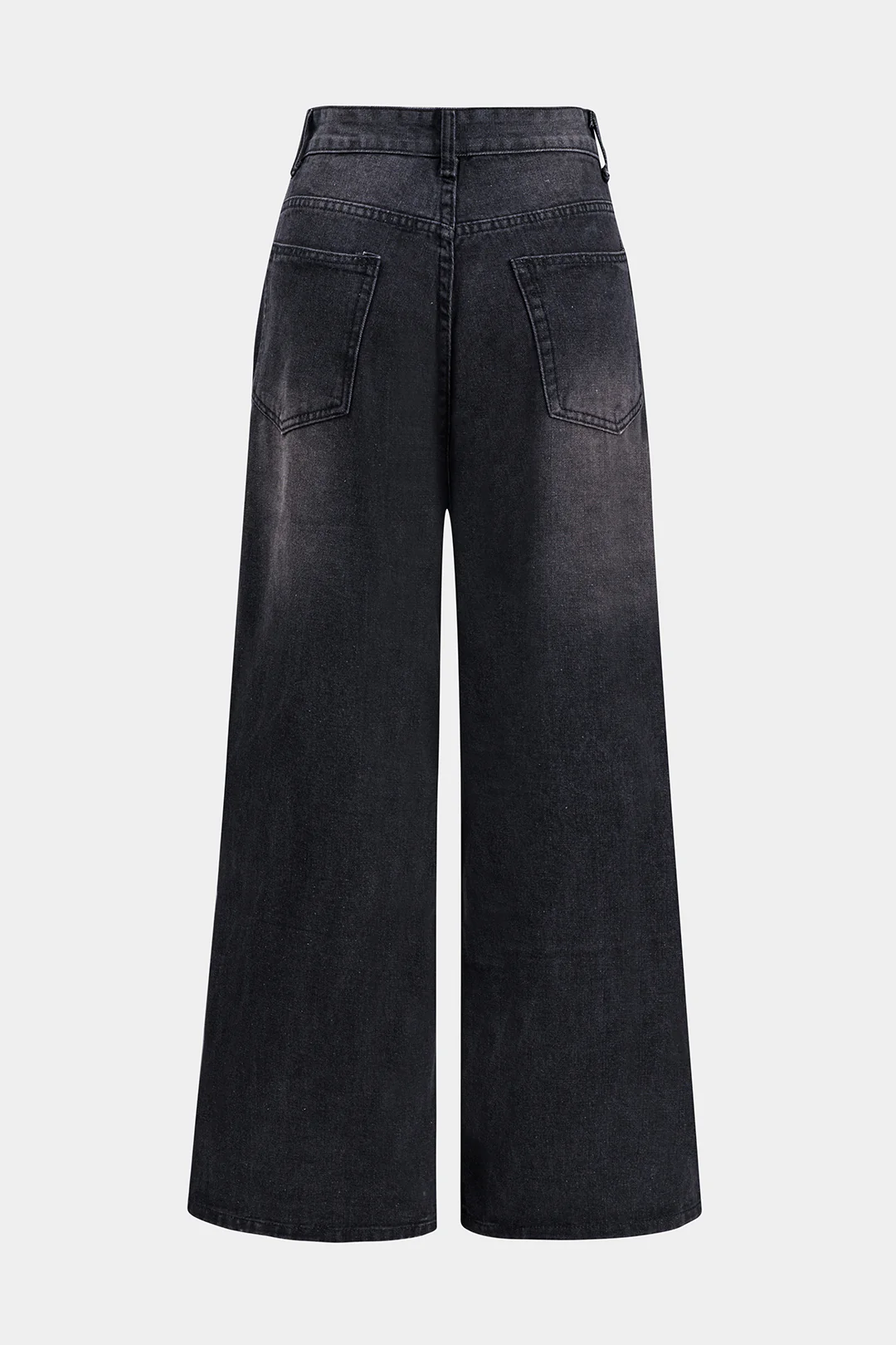 Denim Ripped Wide Leg Jeans - Flockneti