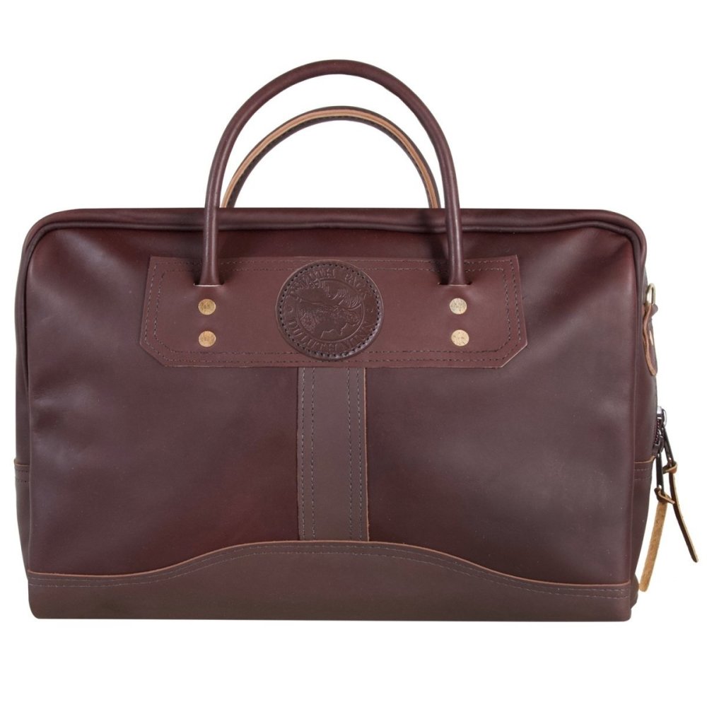 Duluth Pack 21 Liter Capacity Brown Builder’s Large Smooth Leather Briefcase - Flockneti