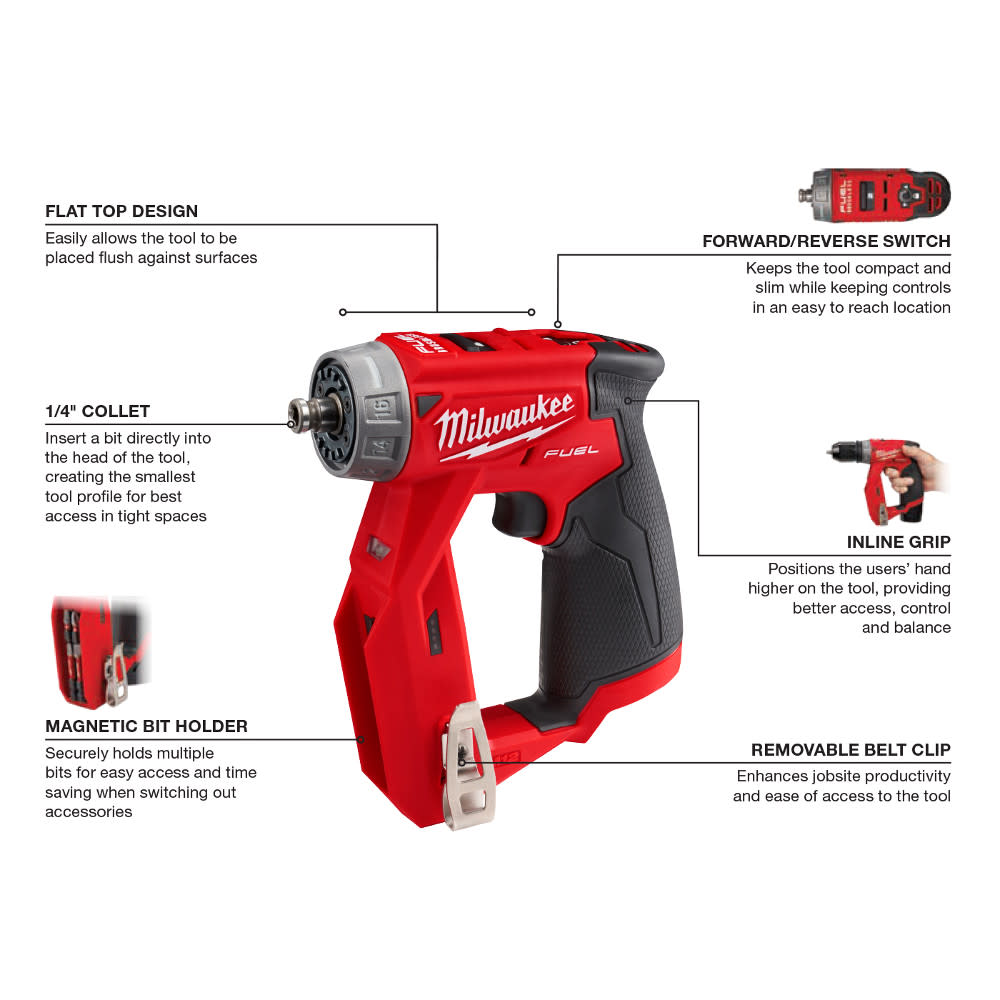 Milwaukee M12 FUEL Installation Drill/Driver Kit & Multi Tool Bundle - Flockneti