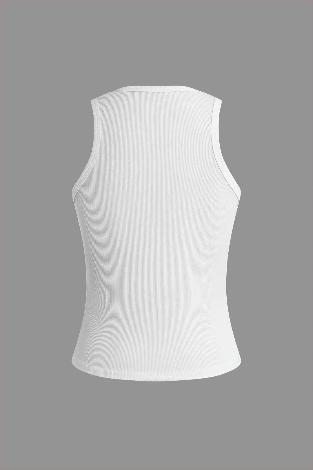 Embellished Ruched Tank Top - Flockneti