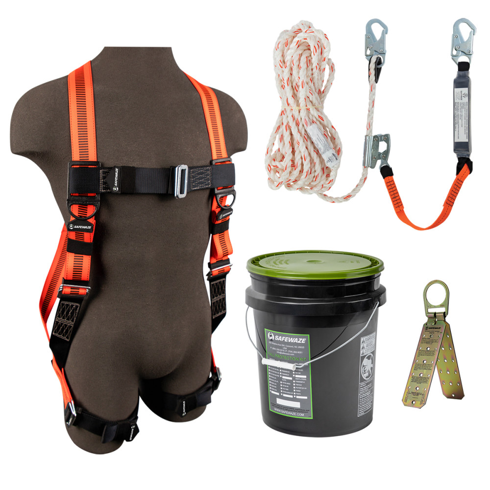 Safewaze V Line Bucket Roof Kit with FS99280 E Harness - Flockneti