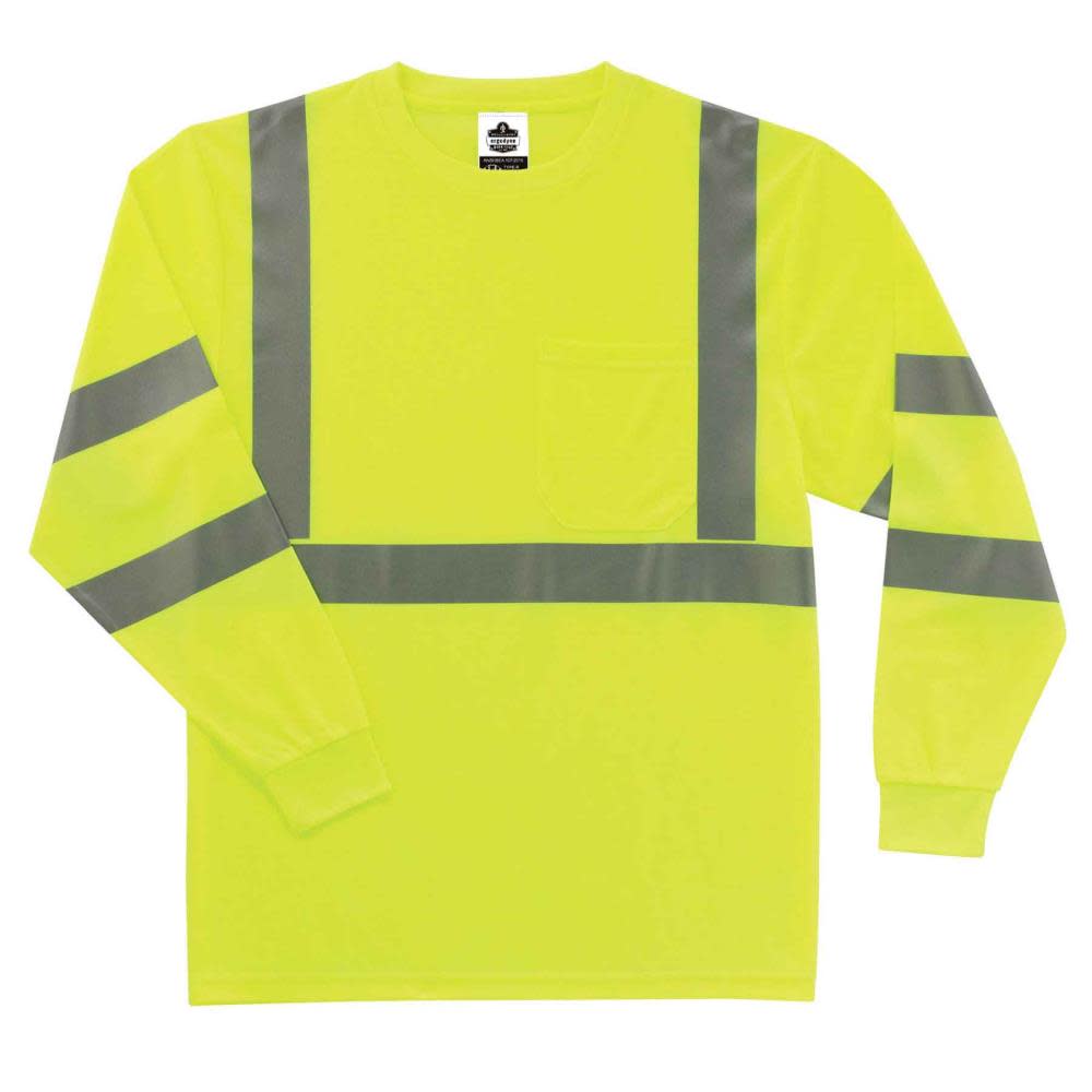 Ergodyne Glowear 8391 Type R Class 3 Long Sleeve T-Shirt – XL - Flockneti