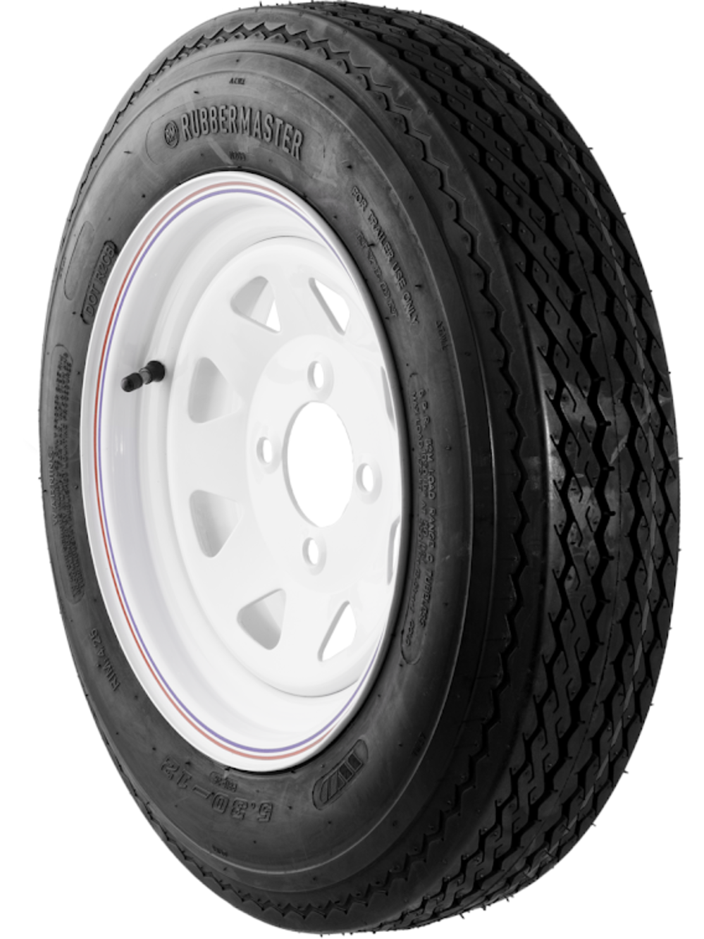 Rubbermaster Tire A78-13 6P TL & MTD 13 x 4.5 4 on 4 SPOKE - Flockneti