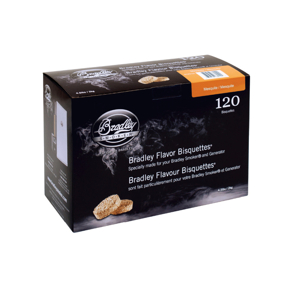 Bradley Smoker Smoking Bisquettes Mesquite Wood 120pk - Flockneti