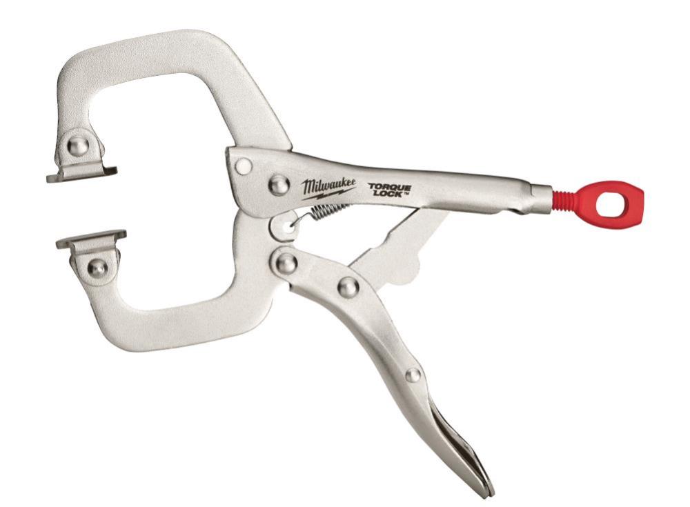 Milwaukee 6 Inch TORQUE LOCK Locking C-Clamp With Swivel Jaws - Flockneti