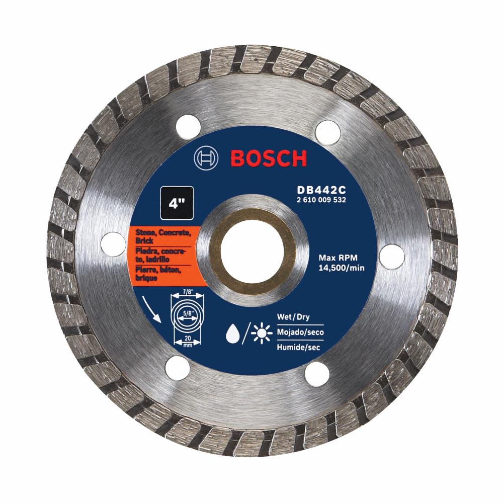 Bosch 4″ Premium Turbo Rim Diamond Blade for Smooth Cuts - Flockneti