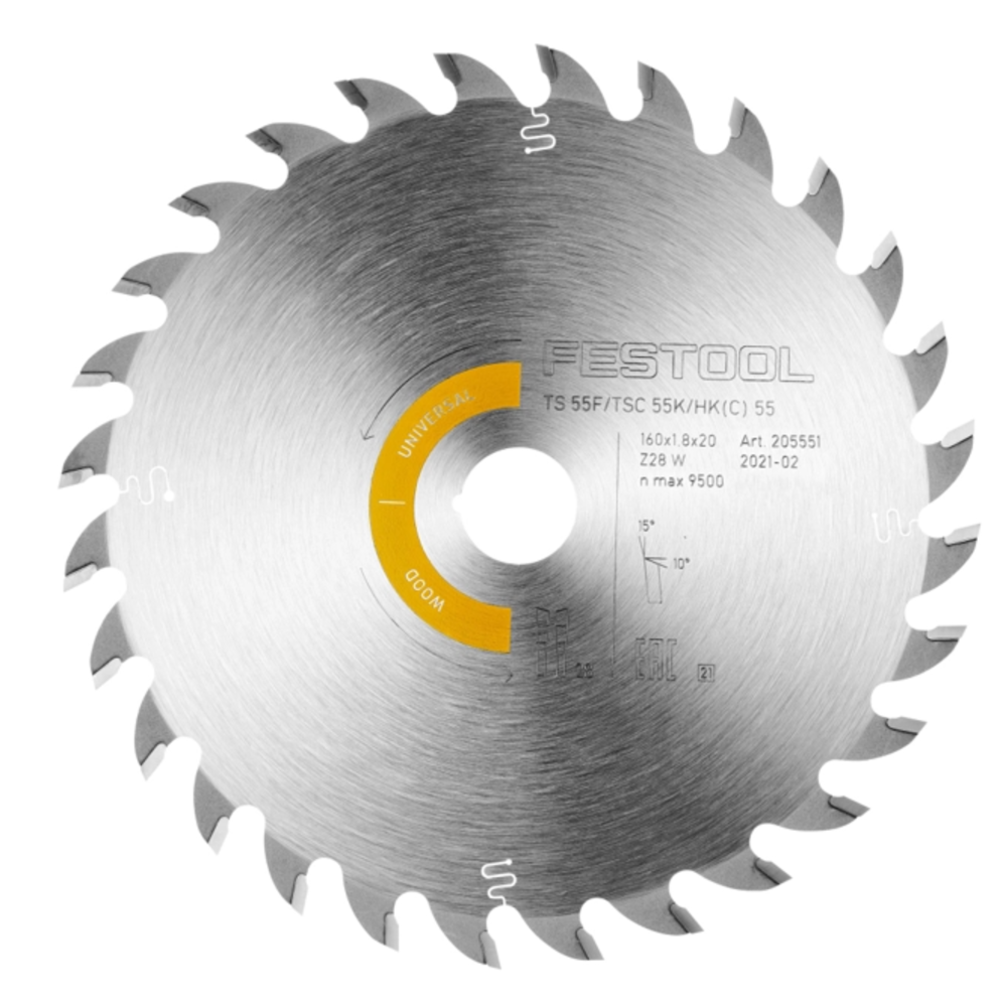 Festool Saw Blade 28 Tooth Universal Wood for TSC 55 K - Flockneti