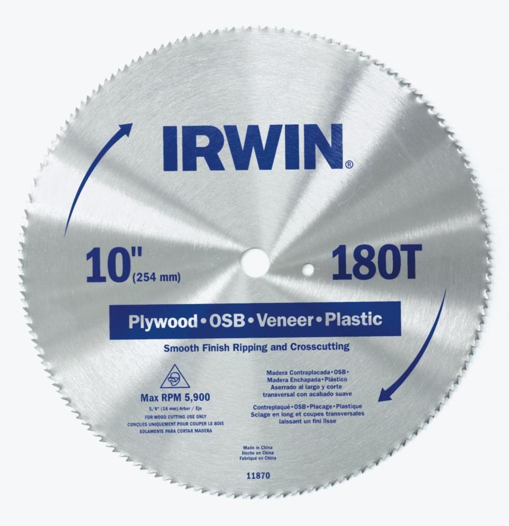Irwin 10″ 180T Plywood Blade - Flockneti