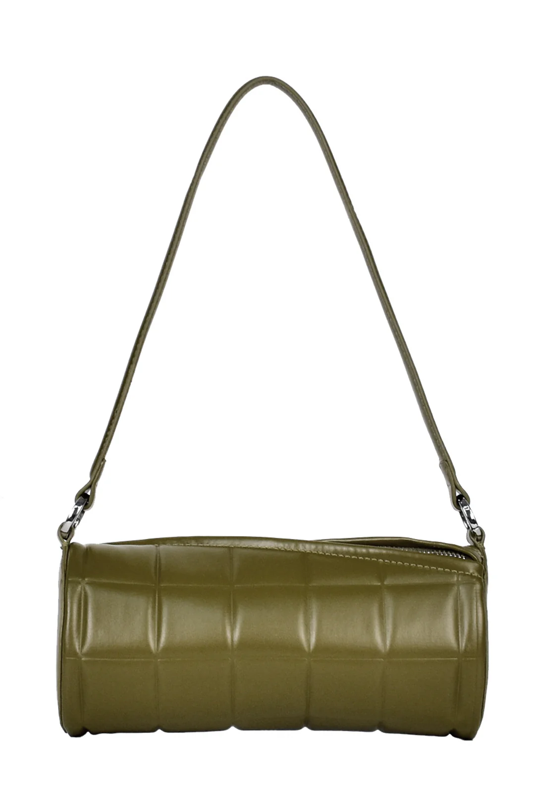 Faux Leather Zipper Shoulder Bag - Flockneti
