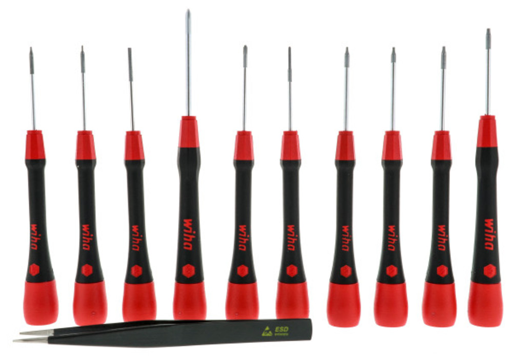 Wiha Screwdriver and Tweezers Smartphone Set & Pouch 11pc - Flockneti