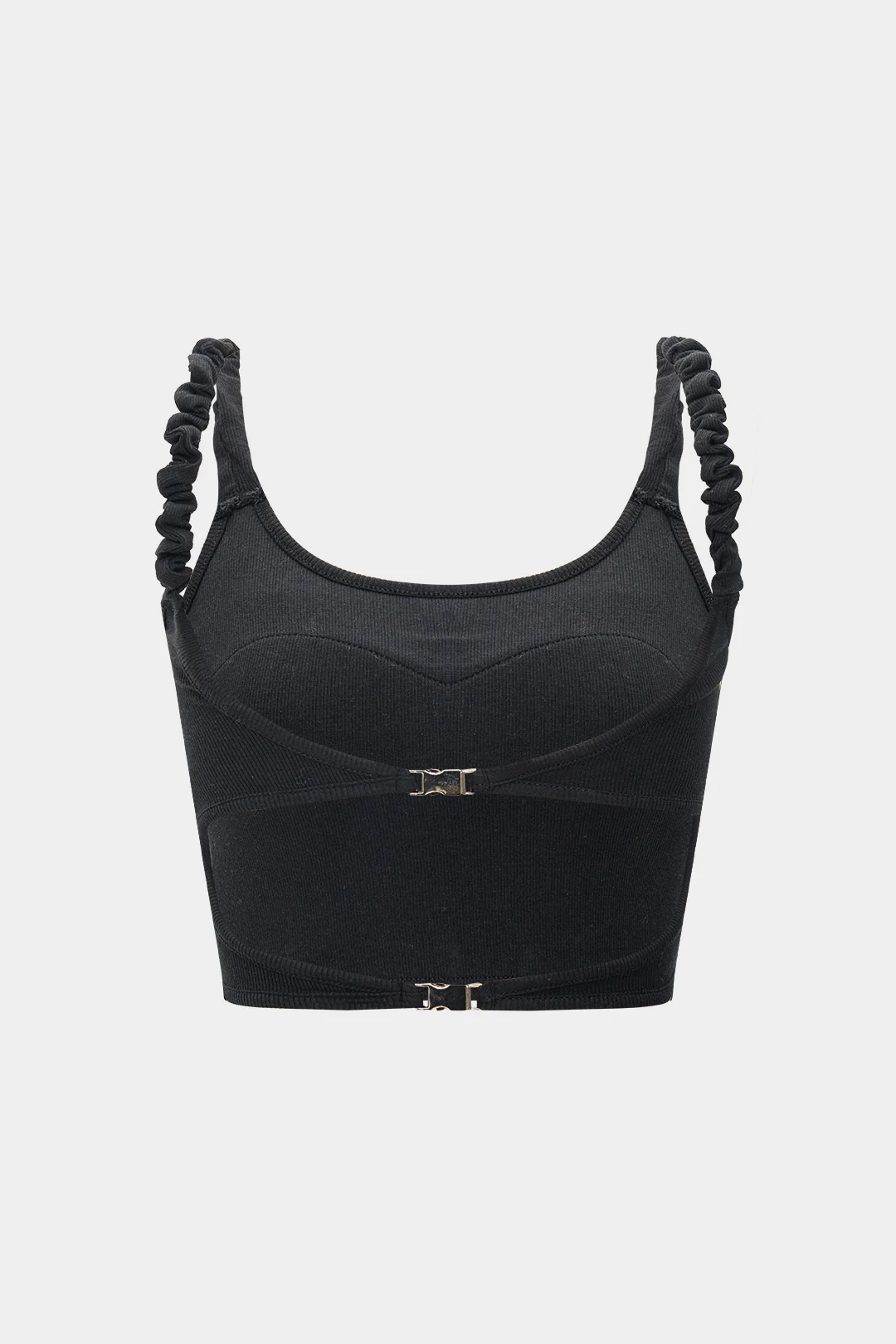 Metallic Buckle Cut Out Tank Top - Flockneti
