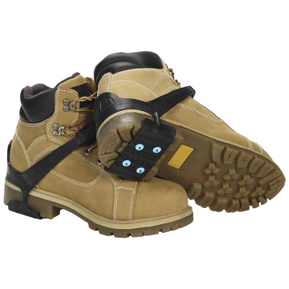 Due North Heel Over Shoe Slip Resistant Traction Aid with Grip Carbide Spikes Bi-Directional Tread Universal Size - Flockneti