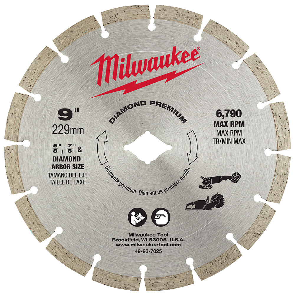 Milwaukee 9″ Diamond Premium Segmented Blade - Flockneti