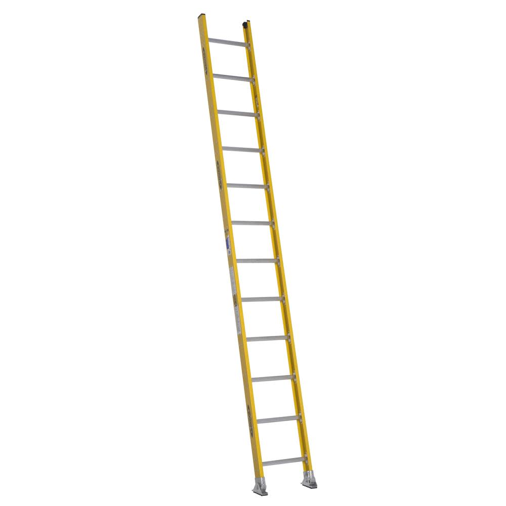 Werner 12ft Type IAA Fiberglass Round Rung Straight Ladder - Flockneti