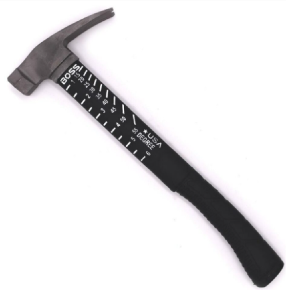 Boss Hammers Titanium Fiberglass Handle Hammer Milled Face 12oz - Flockneti