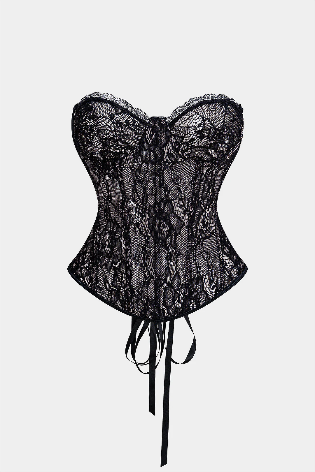 Bustier Backless Tie Corset Top - Flockneti