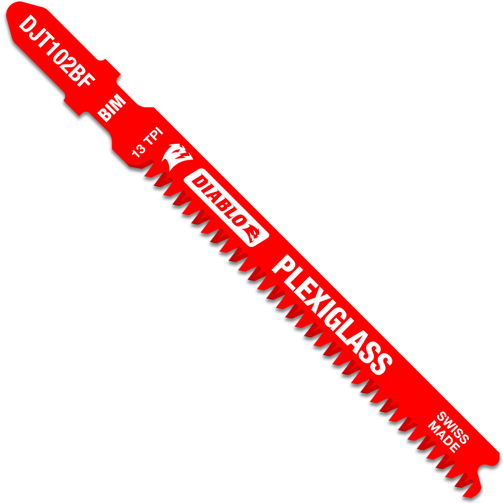 Diablo Tools 3-5/8″ 13 TPI Bi-Metal T-Shank Jig Saw Blades for Plexiglass 5pk - Flockneti