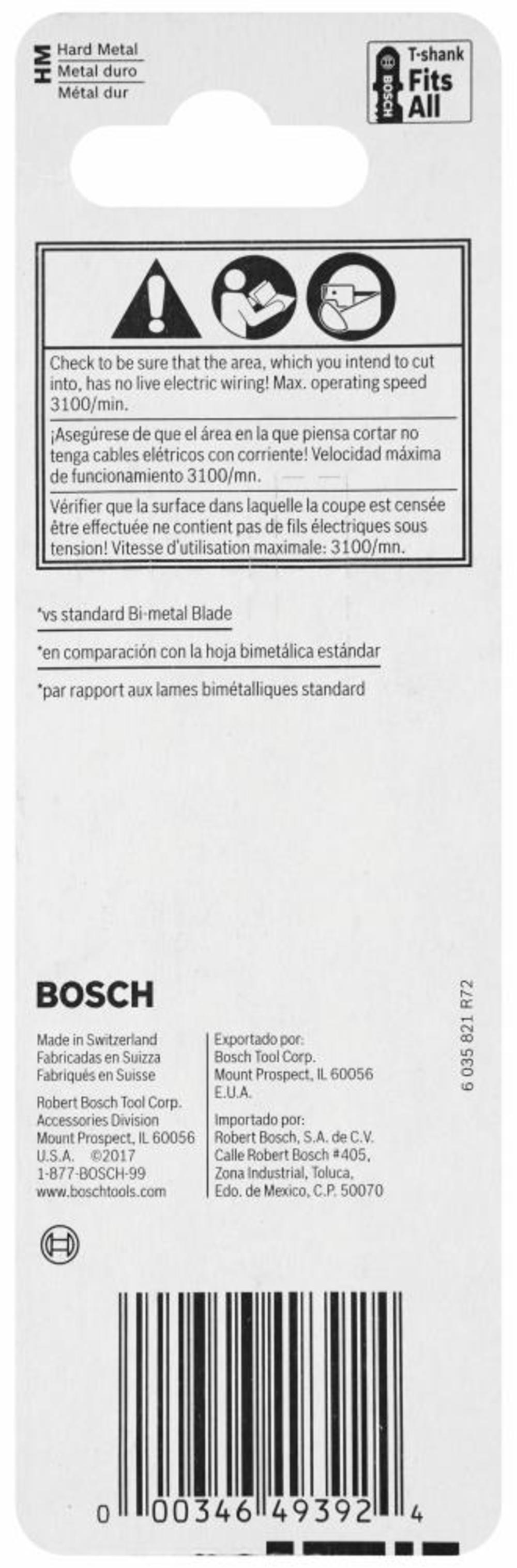Bosch Jig Saw Blades 3pc 3 5/8″ 14 TPI Carbide Strip Special for Laminates T Shank - Flockneti