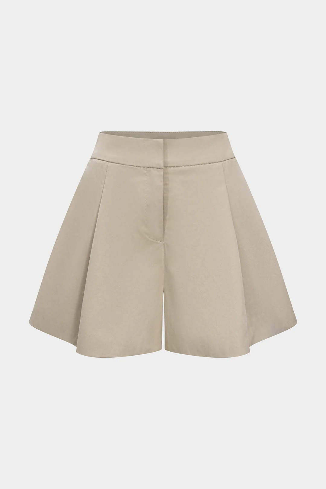 Solid Ruched High Waist Pocket Shorts - Flockneti