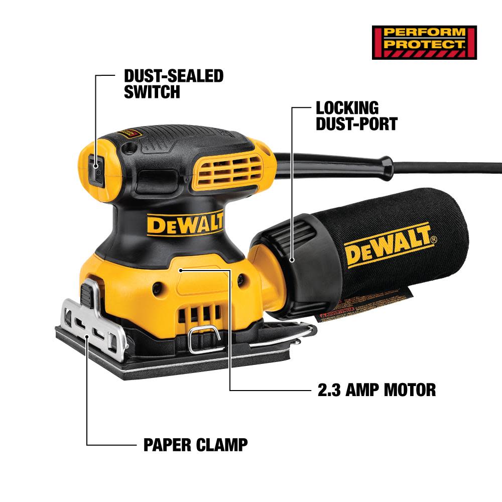 DEWALT 1/4 SHEET ORBITAL FINISH SANDER - Flockneti