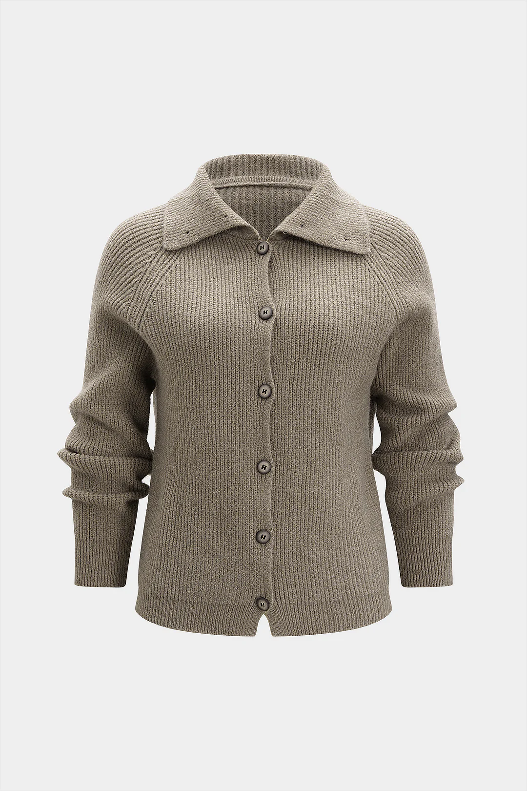 Knit Lapel Long-Sleeve Top - Flockneti