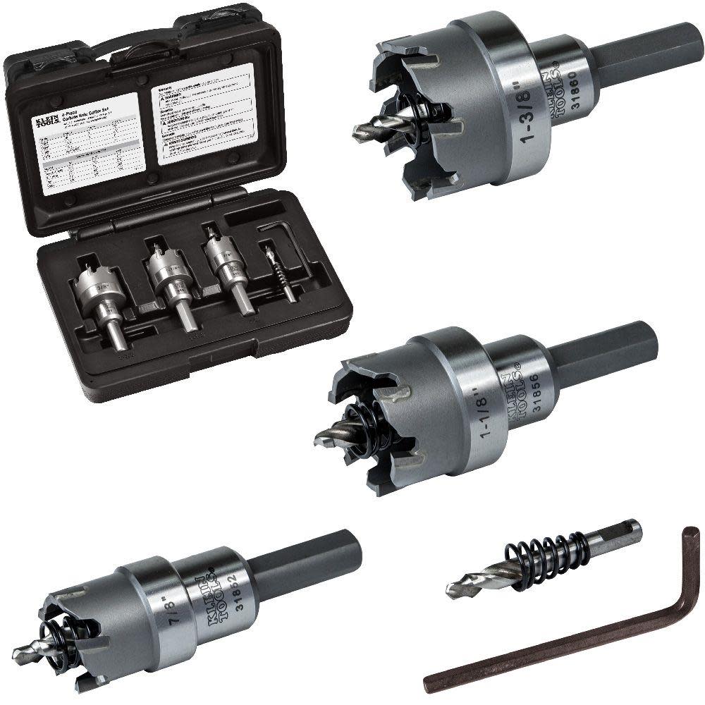 Klein Tools Carbide Hole Cutter Set 4 Pc - Flockneti