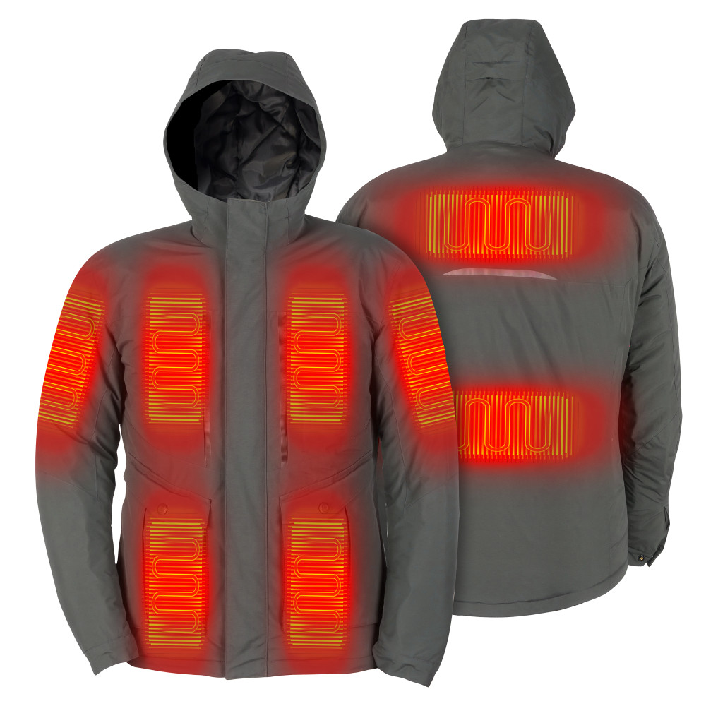 Mobile Warming Pinnacle Parka Heated Jacket Men’s 12 Volt Thyme Medium - Flockneti