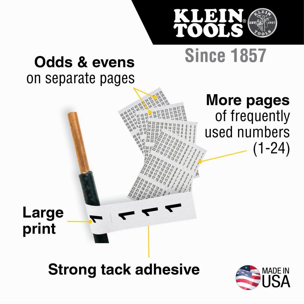 Klein Tools Wire Marker Book 1-48 - Flockneti
