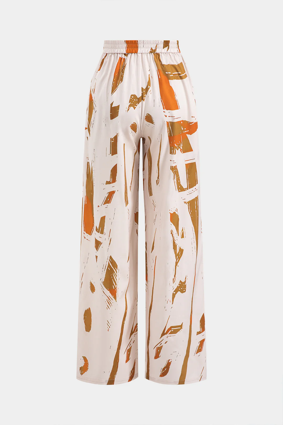 Abstract Print High Waist Trousers - Flockneti