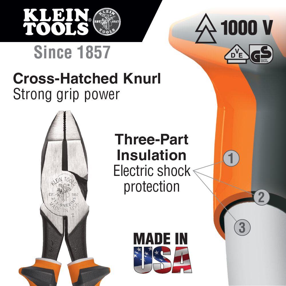 Klein Tools Pliers Insulated HD Side Cutting - Flockneti