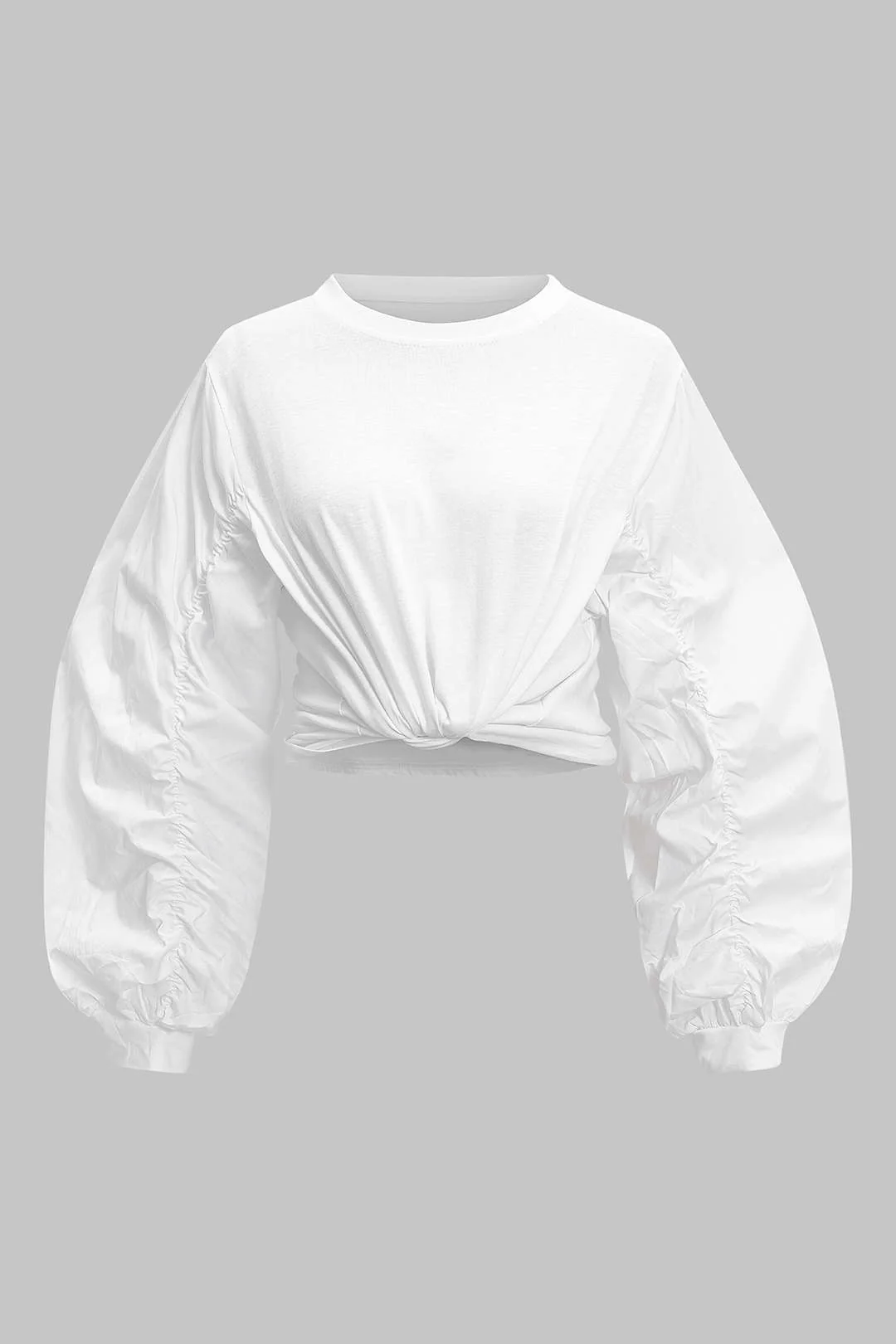 Round Neck Long-Sleeve Top - Flockneti