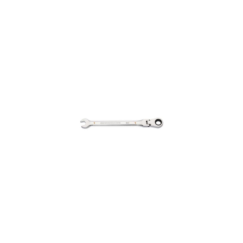 GEARWRENCH 9mm 90T 12 Point Flex Head Ratcheting Combination Wrench - Flockneti