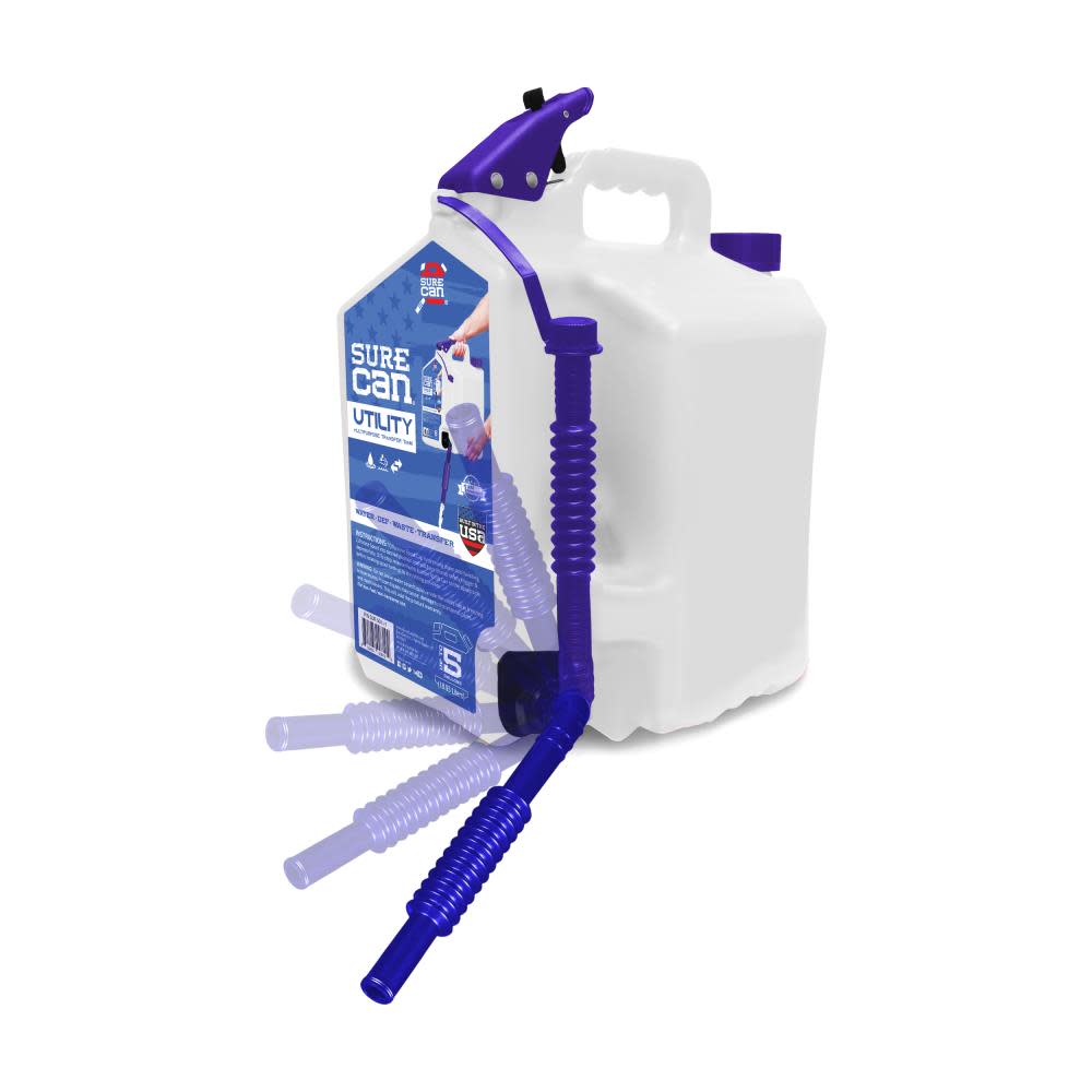 Surecan 5 Gallons 18.93 Liters Multipurpose Utility Transfer Tank - Flockneti
