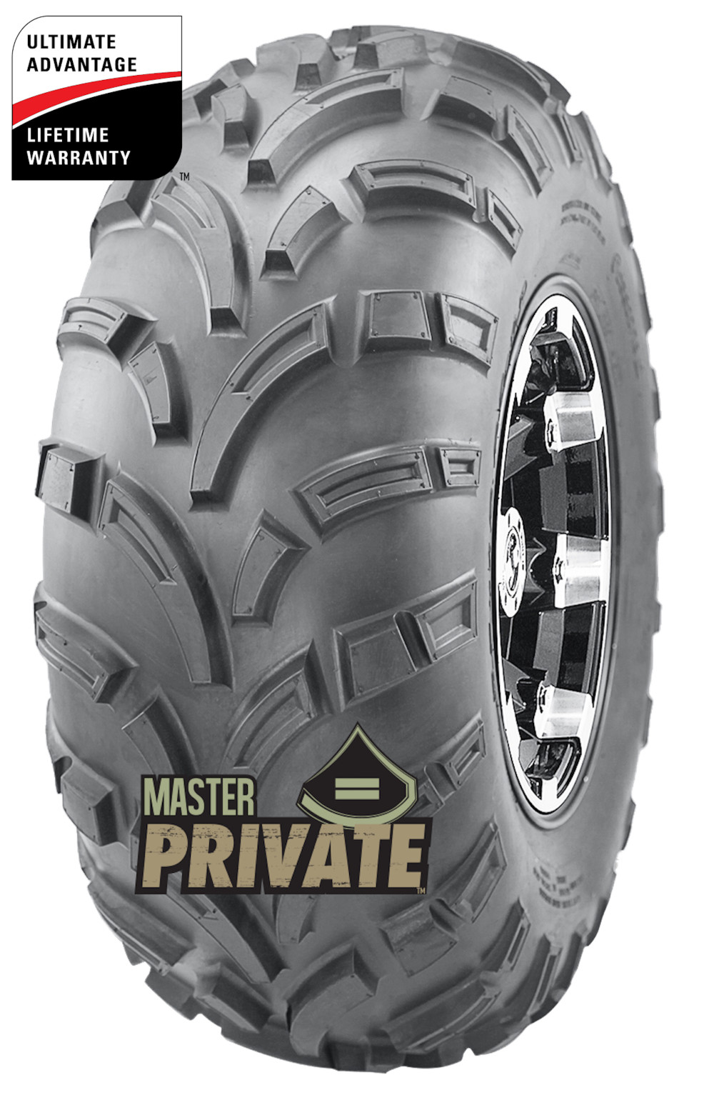Master ATV 25×10.00-12 6P TL Private ATV Tire (Tire Only) - Flockneti