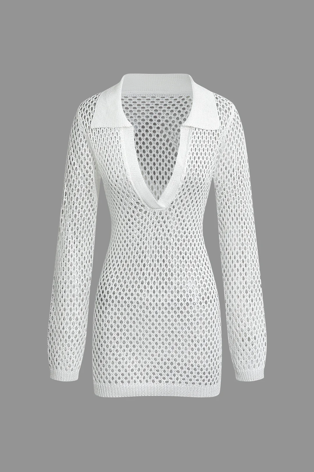 Cut Out Long Sleeve Cover Up - Flockneti